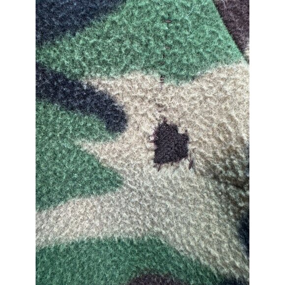 Vintage Saftbak Camo Fleece Jacket Mens S/M Green Brown - Picture 4 of 16